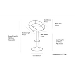 2 Curve Leather Barstools (White) w/ Adjustable Height 78-99cm - Furniture > Bar Stools & Chairs > Table & Bar Stools
