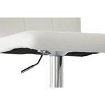 2 Curve Leather Barstools (White) w/ Adjustable Height 78-99cm - Furniture > Bar Stools & Chairs > Table & Bar Stools