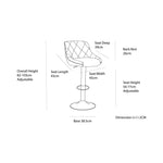 2 Diamond Style Padded Leather Barstools (Black) w/ Adjustable Height - Furniture > Bar Stools & Chairs > Table & Bar