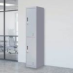 2-Door Vertical Locker for Office Gym Shed School Home Storage - Furniture > Office