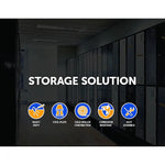 2-Door Vertical Locker for Office Gym Shed School Home Storage - Furniture > Office