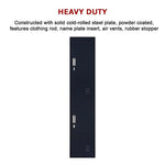 2-Door Vertical Locker for Office Gym Shed School Home Storage - Furniture > Office