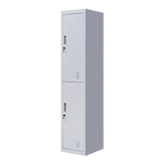 2-Door Vertical Locker for Office Gym Shed School Home Storage - Furniture > Office