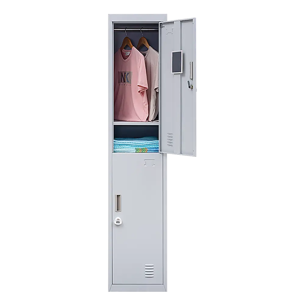 2-Door Vertical Locker for Office Gym Shed School Home Storage - Furniture > Office