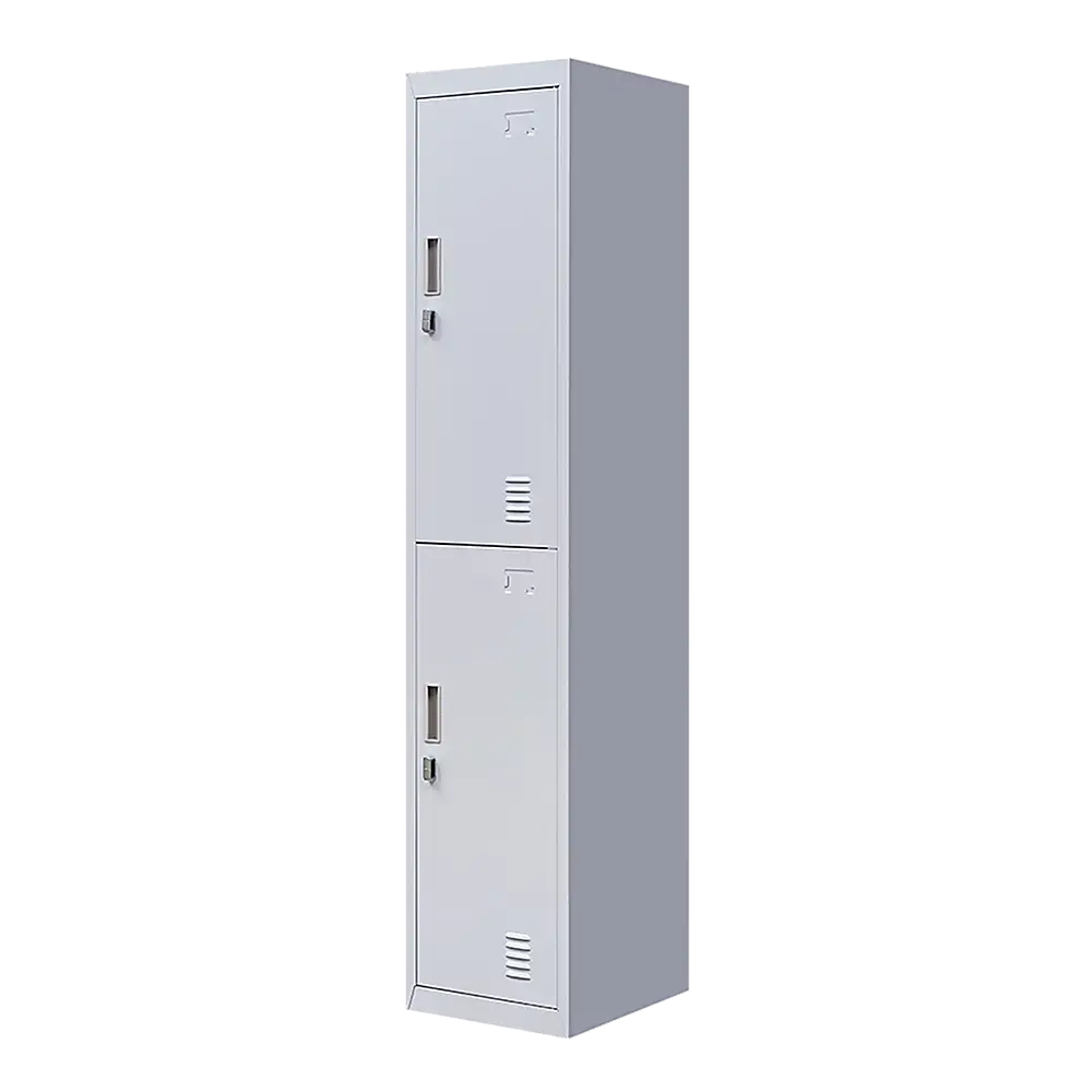 2-Door Vertical Locker for Office Gym Shed School Home Storage - Furniture > Office