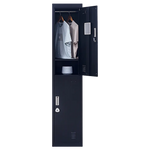 2-Door Vertical Locker for Office Gym Shed School Home Storage - Furniture > Office