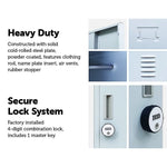 2-Door Vertical Locker for Office Gym Shed School Home Storage - Furniture > Office