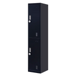 2-Door Vertical Locker for Office Gym Shed School Home Storage - Furniture > Office