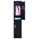 2-Door Vertical Locker for Office Gym Shed School Home Storage - Furniture > Office