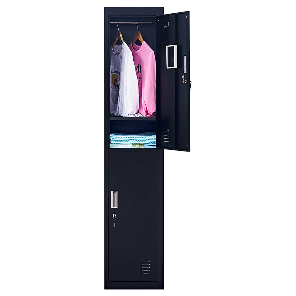 2-Door Vertical Locker for Office Gym Shed School Home Storage - Furniture > Office