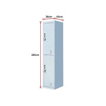 2-Door Vertical Locker for Office Gym Shed School Home Storage - Furniture > Office