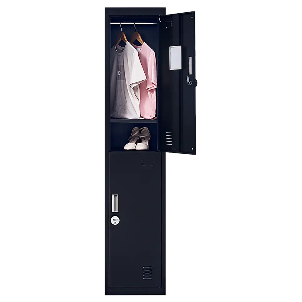 2-Door Vertical Locker for Office Gym Shed School Home Storage - Furniture > Office