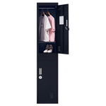 2-Door Vertical Locker for Office Gym Shed School Home Storage - Furniture > Office