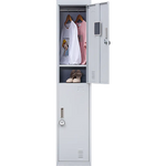 2-Door Vertical Locker for Office Gym Shed School Home Storage - Furniture > Office