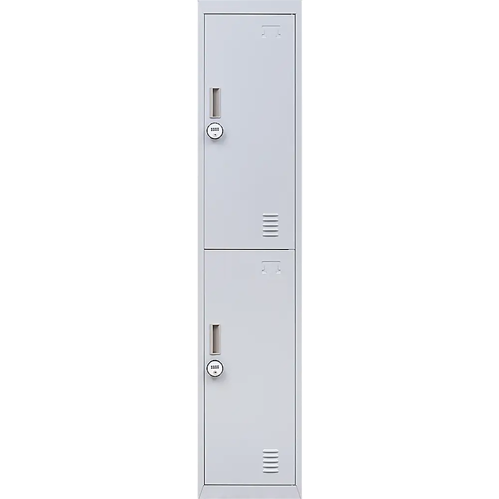 2-Door Vertical Locker for Office Gym Shed School Home Storage - Furniture > Office