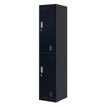 2-Door Vertical Locker for Office Gym Shed School Home Storage - Furniture > Office