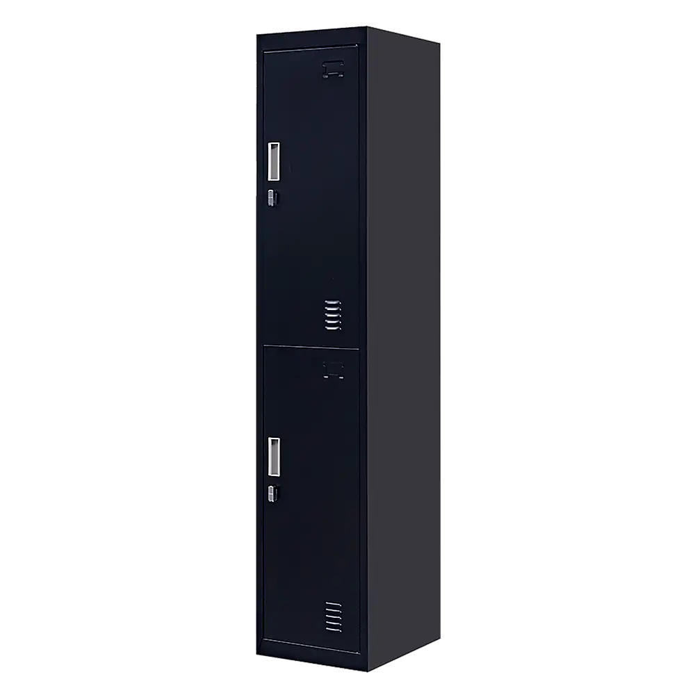 2-Door Vertical Locker for Office Gym Shed School Home Storage - Furniture > Office