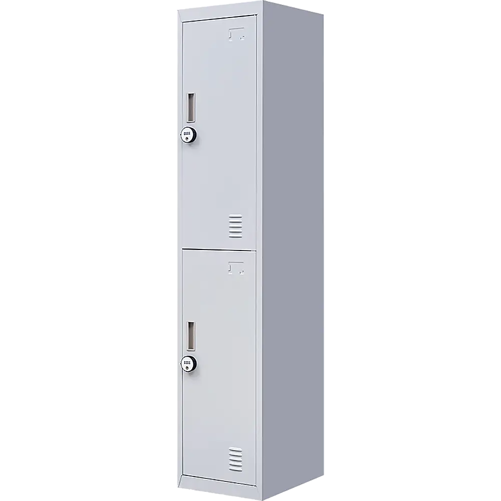2-Door Vertical Locker for Office Gym Shed School Home Storage - Furniture > Office