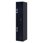 2-Door Vertical Locker for Office Gym Shed School Home Storage - Furniture > Office