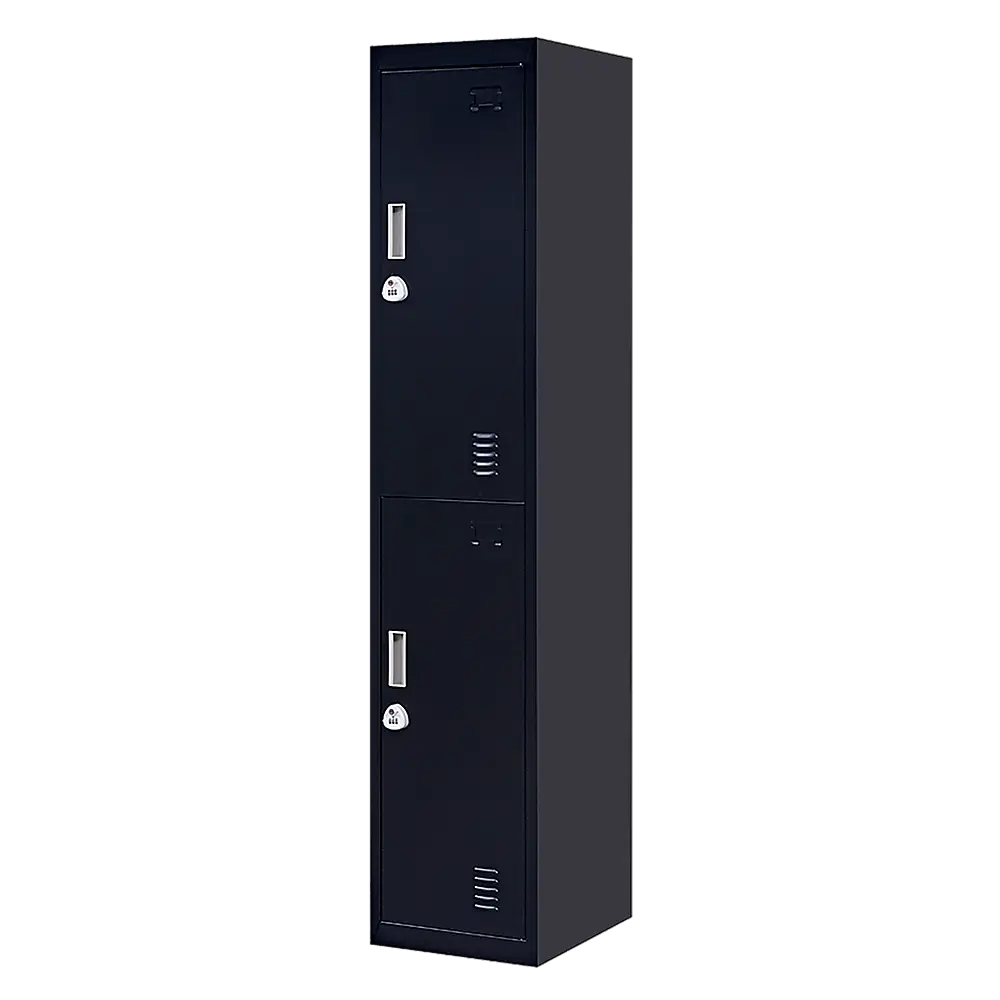 2-Door Vertical Locker for Office Gym Shed School Home Storage - Furniture > Office