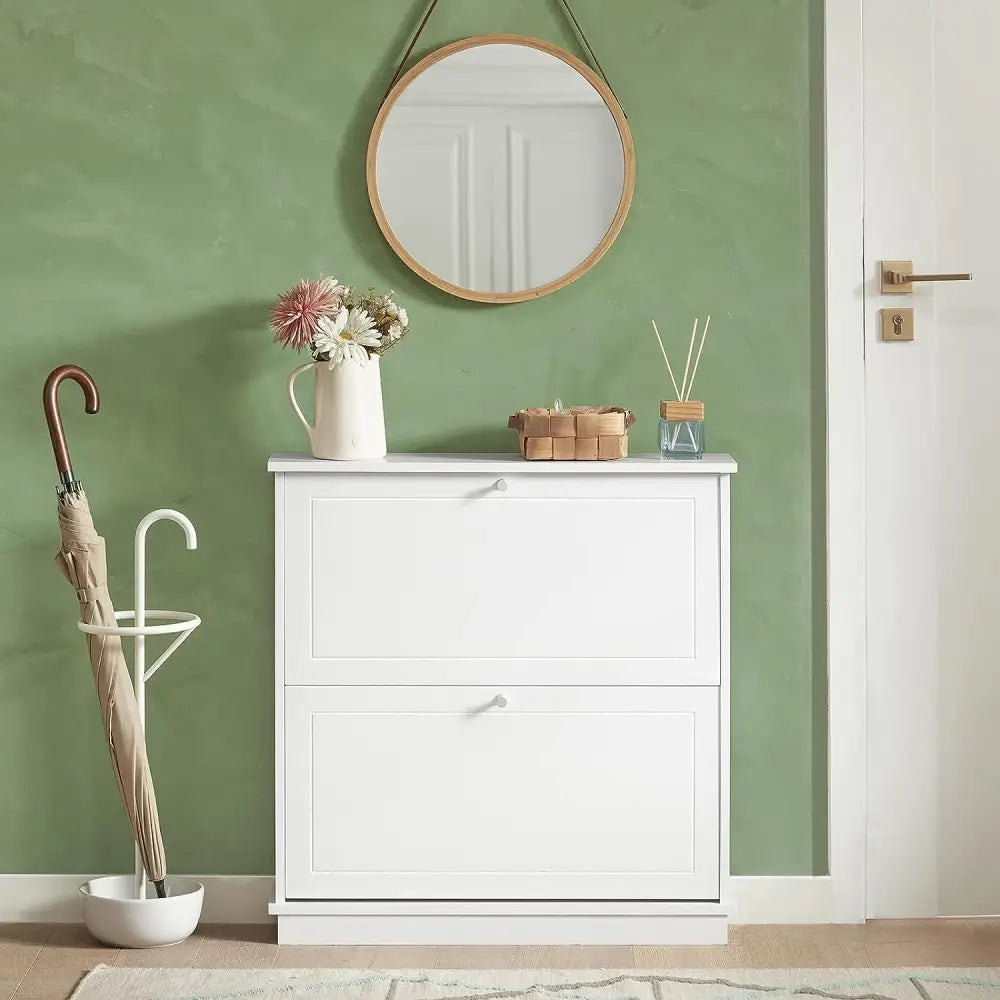 2 Drawer Shoe Cabinet Storage Unit - Furniture > Living Room > Shoe Storage