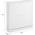 2 Drawer Shoe Cabinet Storage Unit - Furniture > Living Room > Shoe Storage