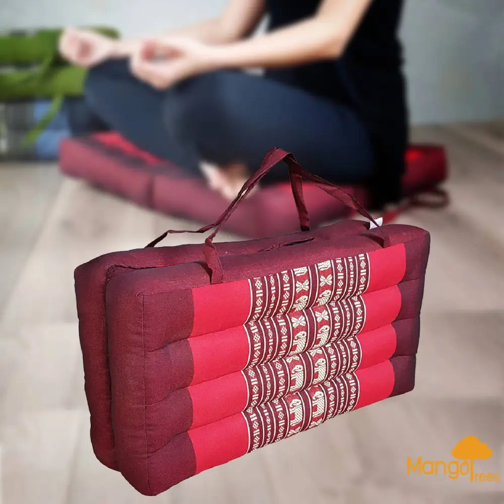 2-Fold Meditation Cushion Yoga Mat RedEle - Home & Garden > Decor