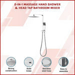 2-in-1 Massage Hand Shower & Head Tap Bathroom Mixer - Furniture > Bathroom > Shower Heads & Screens
