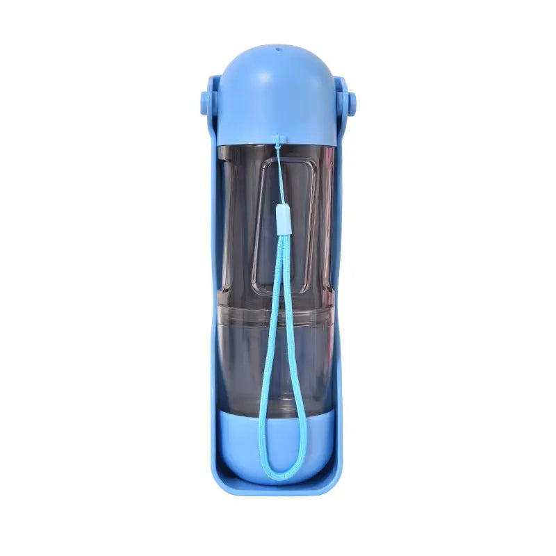 2-in-1 Portable Pet Water and Food Bottle - Leak-Proof Design with Water Lock and Easy Dispenser,300ml Water + 200ml