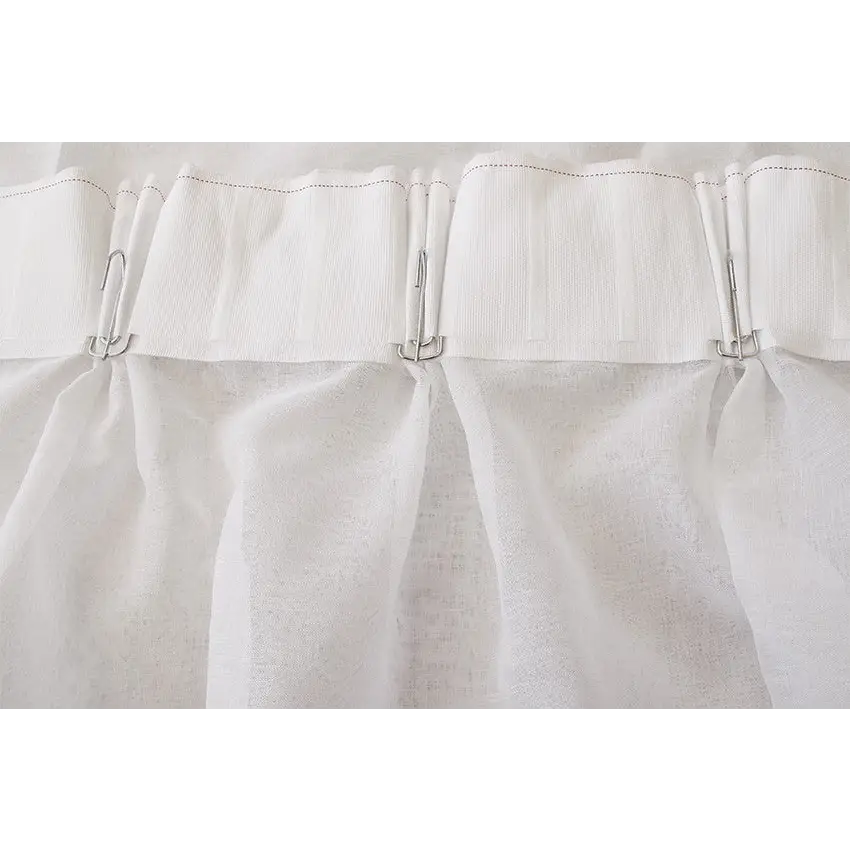 2 Long drop Sheer Voile Curtains 580cm wide 270cm long + 30 Hooks Pinch Pleat New - Home & Garden > Curtains > Curtains