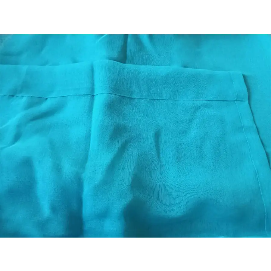 2 Long drop Sheer Voile Curtains 592cm x 270cm Drop + Hooks Pinch Pleat Lake Blue - Home & Garden > Curtains > Curtains