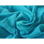 2 Long drop Sheer Voile Curtains 592cm x 270cm Drop + Hooks Pinch Pleat Lake Blue - Home & Garden > Curtains > Curtains
