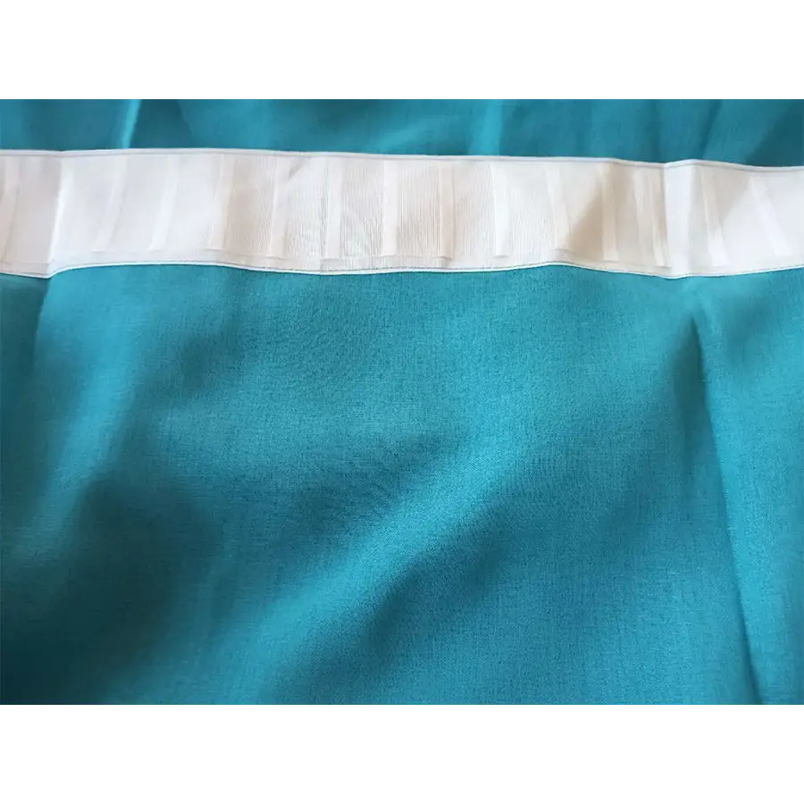 2 Long drop Sheer Voile Curtains 592cm x 270cm Drop + Hooks Pinch Pleat Lake Blue - Home & Garden > Curtains > Curtains