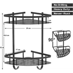 2 Pack Aluminum Adhesive Shower Caddy Corner Shelf Storage Rack for Bathroom - Home & Garden > Storage