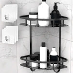 2 Pack Aluminum Adhesive Shower Caddy Corner Shelf Storage Rack for Bathroom - Home & Garden > Storage