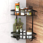 2 Pack Aluminum Adhesive Shower Caddy Corner Shelf Storage Rack for Bathroom - Home & Garden > Storage