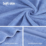 2 Pack Bath Sheets Set Cotton Extra Large Towel Blue - Home & Garden > Bedding > Bed Sheets
