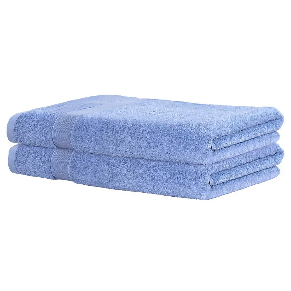 2 Pack Bath Sheets Set Cotton Extra Large Towel Blue - Home & Garden > Bedding > Bed Sheets