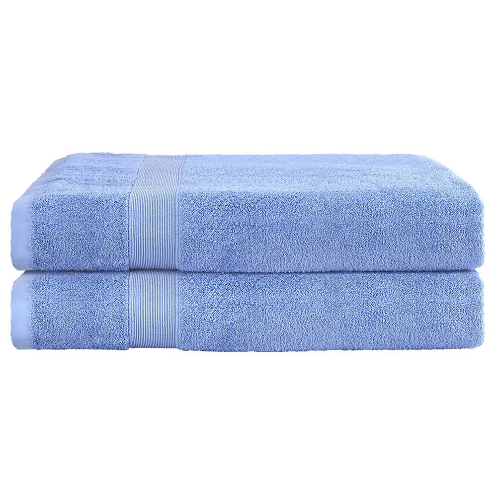 2 Pack Bath Sheets Set Cotton Extra Large Towel Blue - Home & Garden > Bedding > Bed Sheets