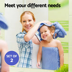 2 Pack Bath Sheets Set Cotton Extra Large Towel Blue - Home & Garden > Bedding > Bed Sheets