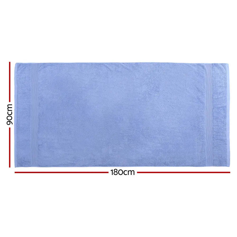 2 Pack Bath Sheets Set Cotton Extra Large Towel Blue - Home & Garden > Bedding > Bed Sheets