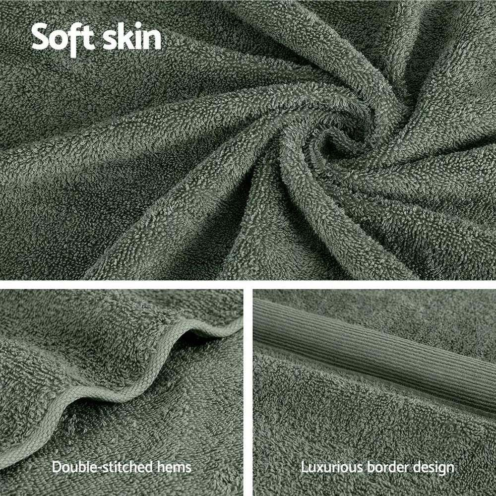 2 Pack Bath Sheets Set Cotton Extra Large Towel Green - Home & Garden > Bedding > Bed Sheets