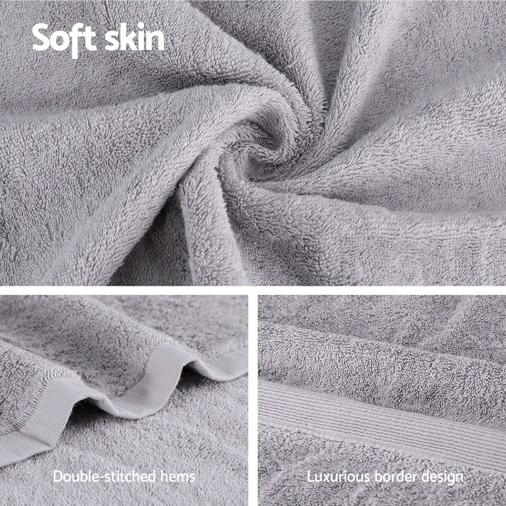 2 Pack Bath Sheets Set Cotton Extra Large Towel Grey - Home & Garden > Bedding > Bed Sheets