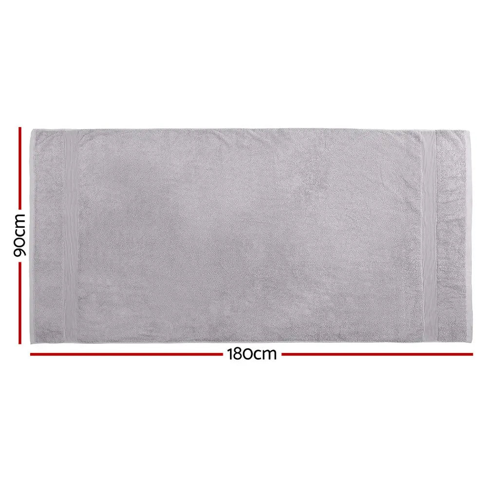 2 Pack Bath Sheets Set Cotton Extra Large Towel Grey - Home & Garden > Bedding > Bed Sheets