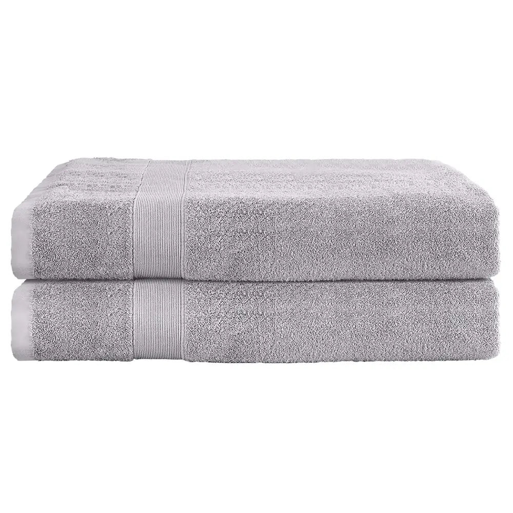 2 Pack Bath Sheets Set Cotton Extra Large Towel Grey - Home & Garden > Bedding > Bed Sheets