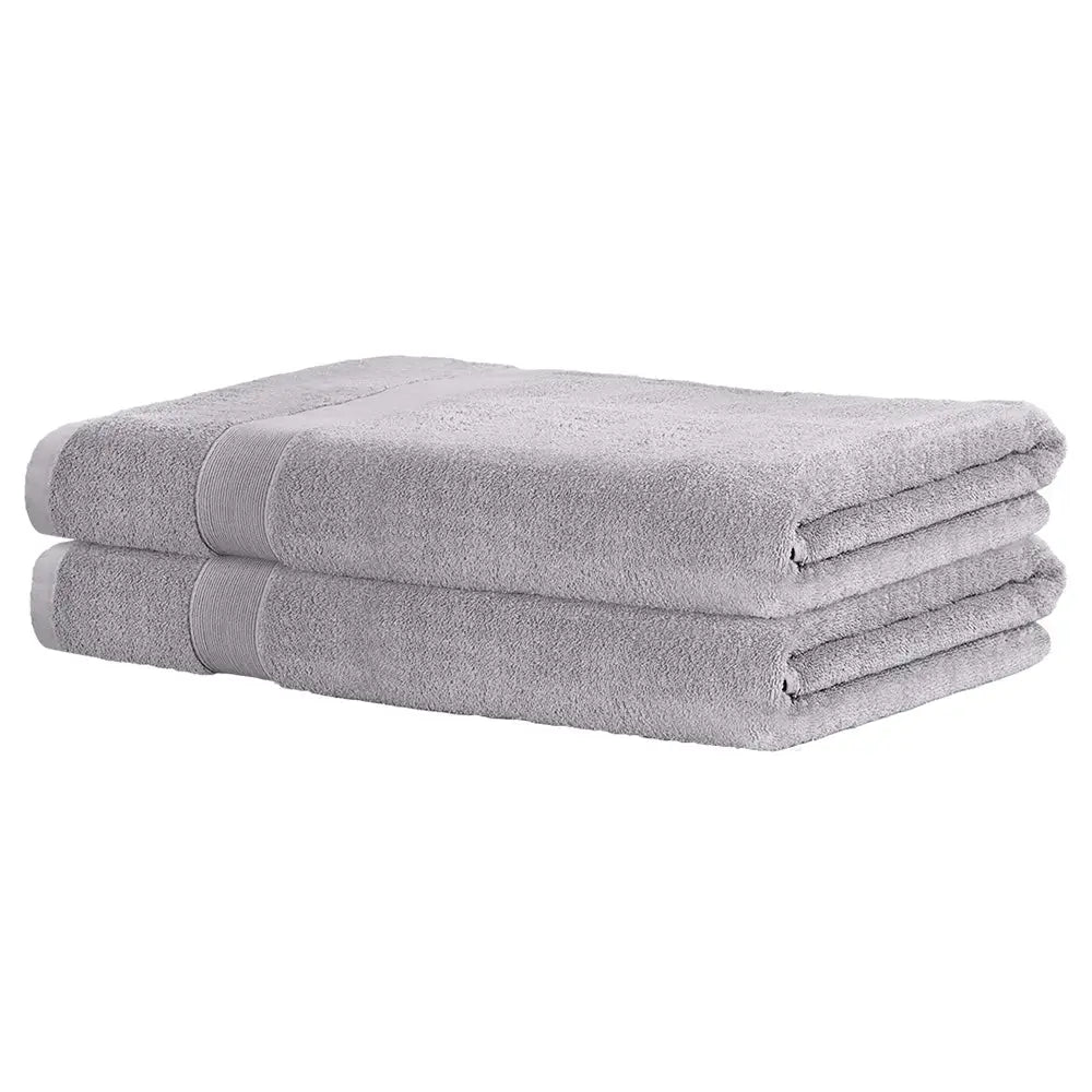 2 Pack Bath Sheets Set Cotton Extra Large Towel Grey - Home & Garden > Bedding > Bed Sheets
