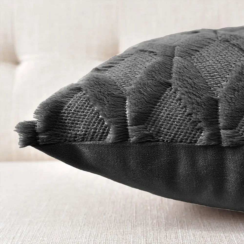 2 Pack Decorative Boho Throw Pillow Covers 45 x 45 cm (Black) - Home & Garden > Decor