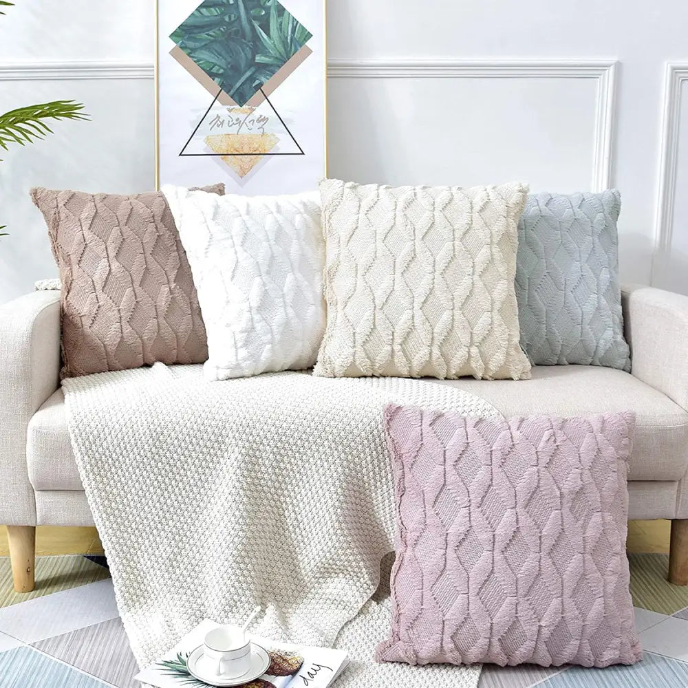 2 Pack Decorative Boho Throw Pillow Covers 45 x 45 cm (Black) - Home & Garden > Decor