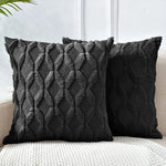 2 Pack Decorative Boho Throw Pillow Covers 45 x 45 cm (Black) - Home & Garden > Decor