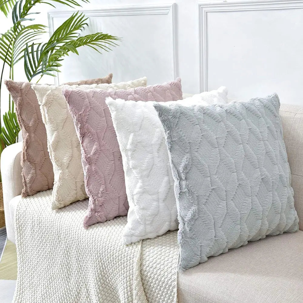2 Pack Decorative Boho Throw Pillow Covers 45 x 45 cm (Pink) - Home & Garden > Decor